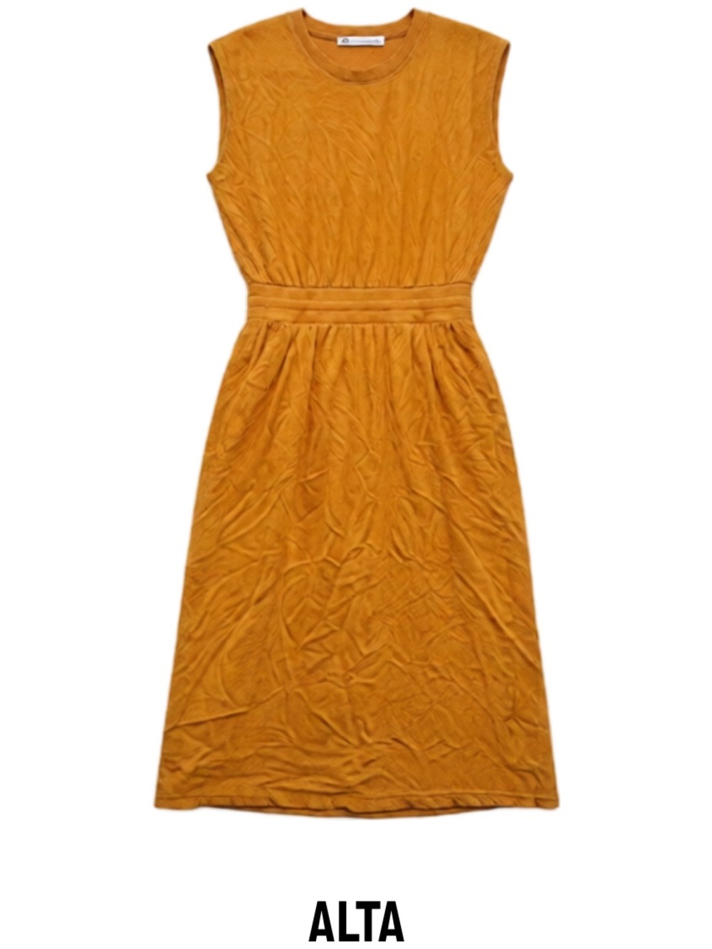 CALIA by Carrie Underwood Mustard Sleeveless Midi Dress